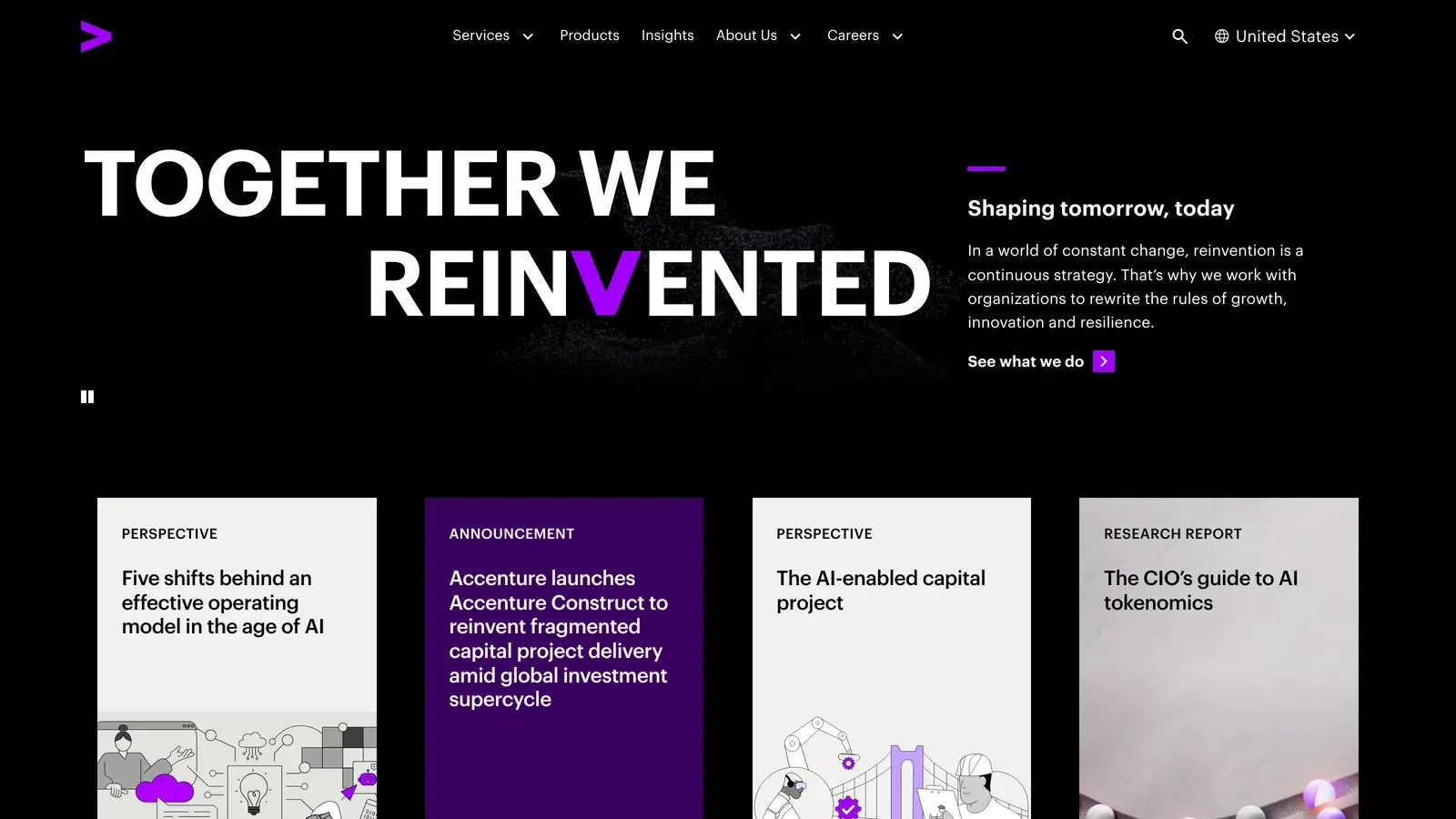 Accenture homepage