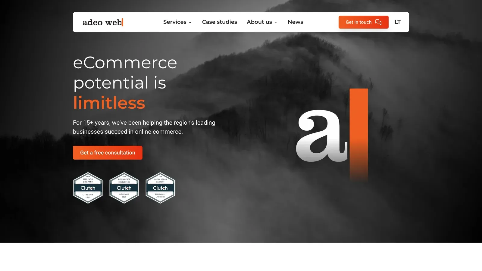Adeo Web homepage