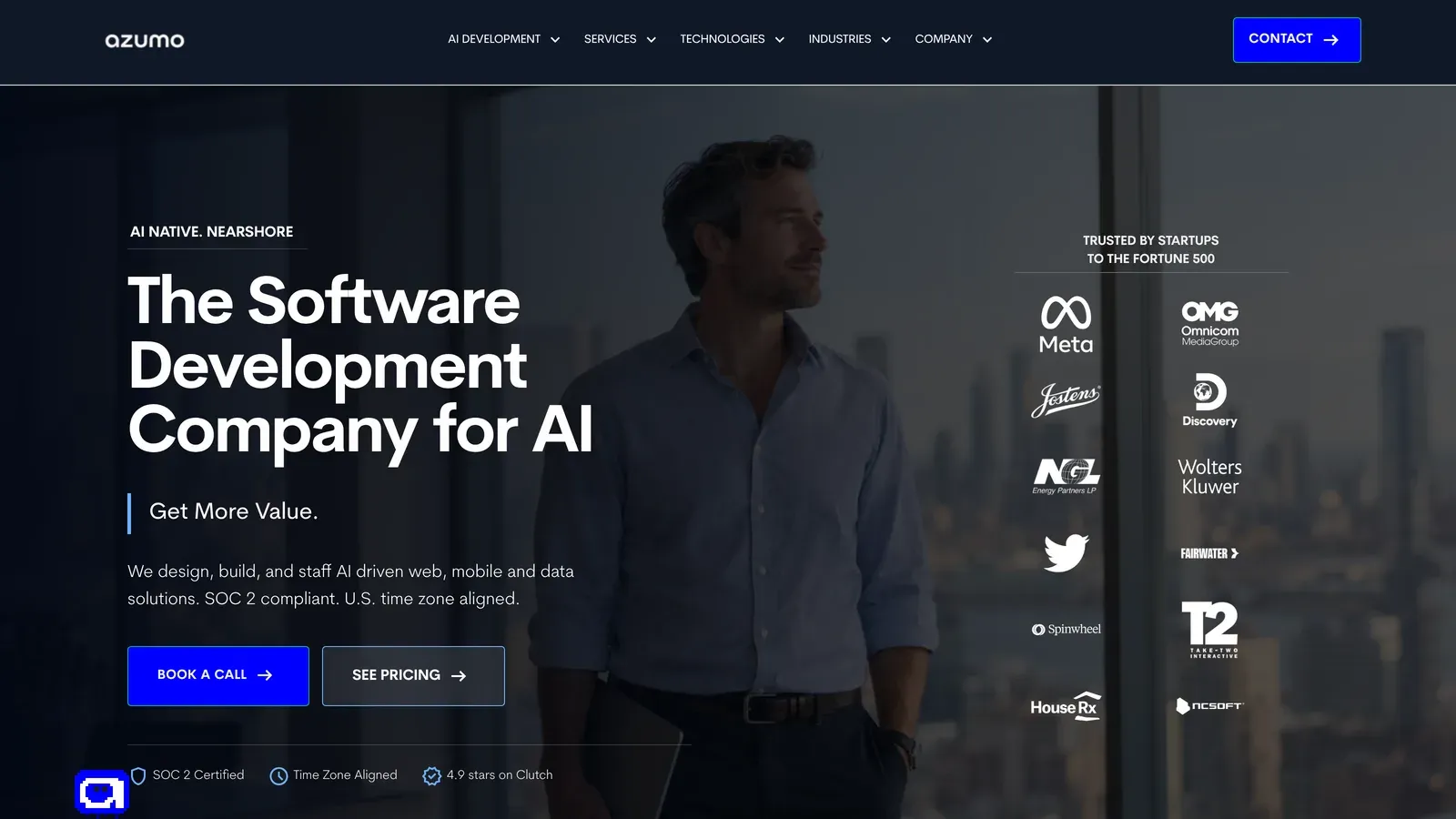 Azumo homepage