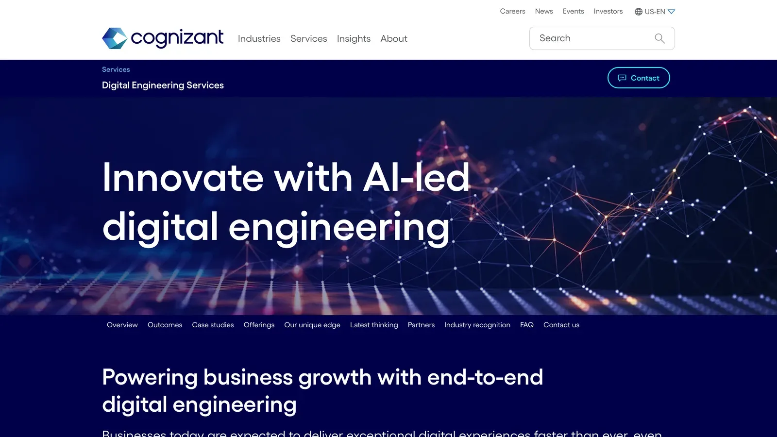 Devbridge, now part of Cognizant, homepage