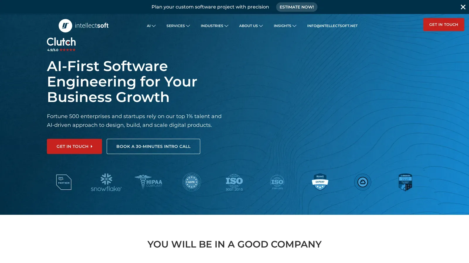 Intellectsoft homepage