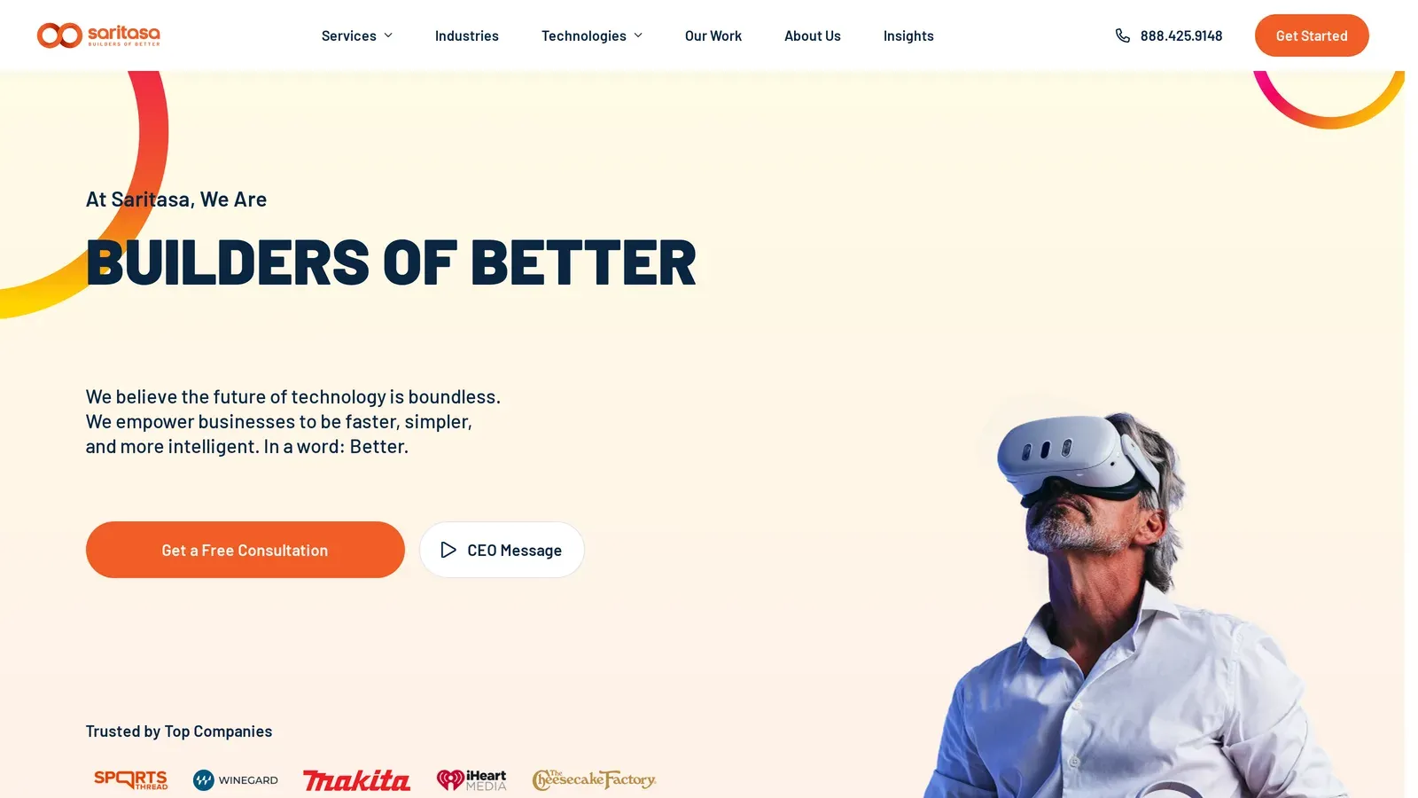 Saritasa homepage