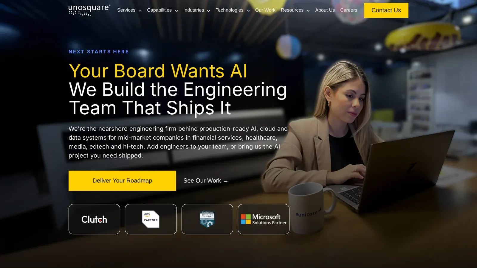 Unosquare homepage